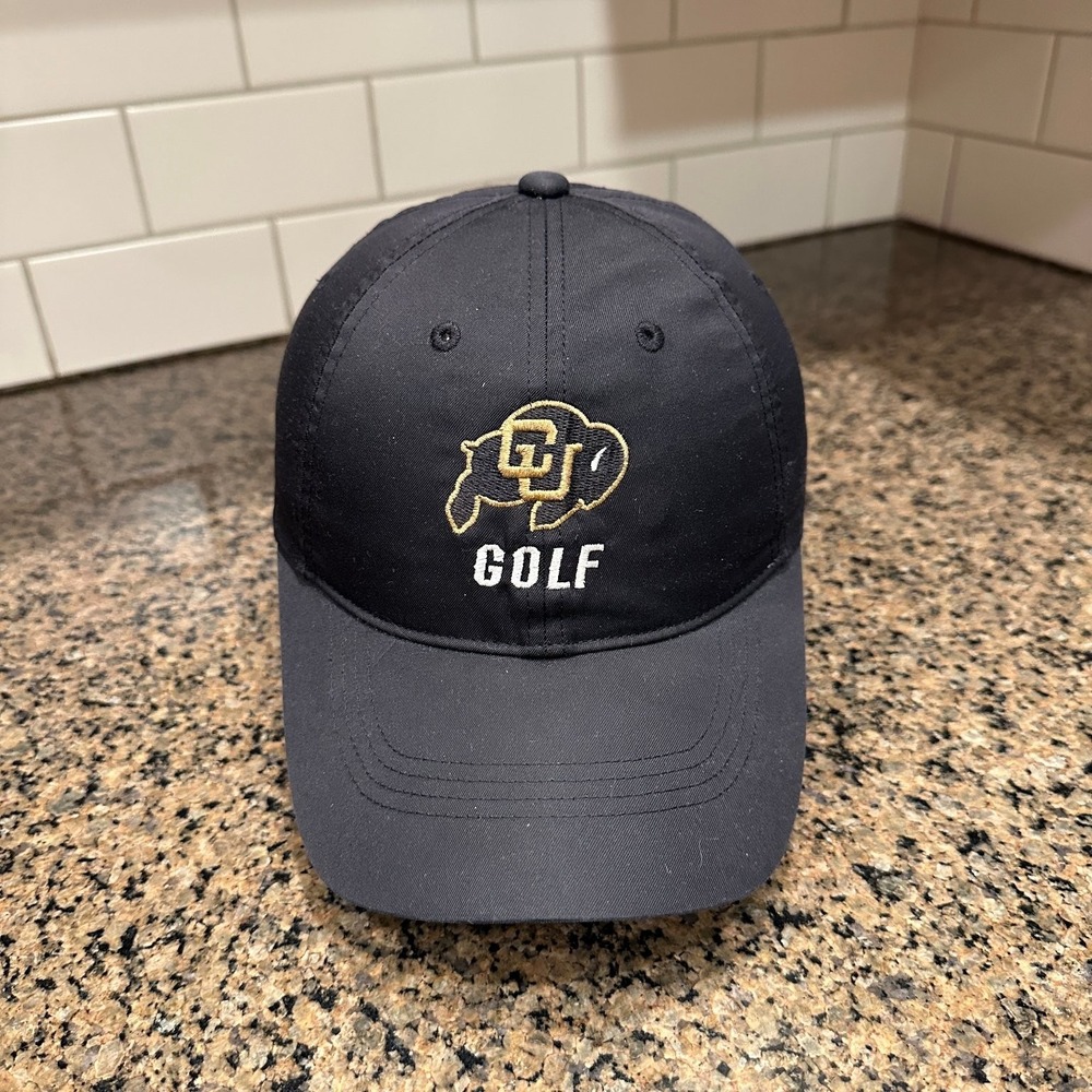 Colorado Buffaloes Hat Nike Golf Baseball Cap Adjustable Black Gold